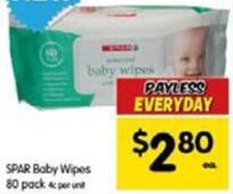 Spar Spar Baby Wipes 80 Pack offer