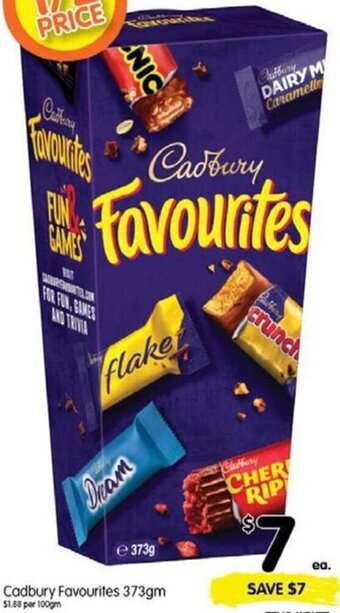 Spar Cadbury Favourites 373gm offer