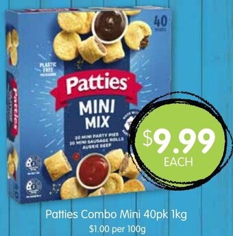 Spudshed Patties Combo Mini 40pk 1Kg offer