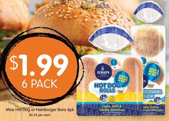 Spudshed Mias Hot Dog Or Hamburger Buns 6pk offer