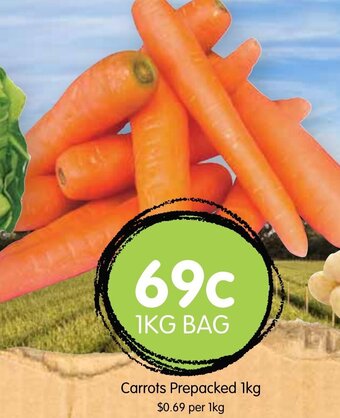 Spudshed Carrots Prepacked 1kg offer