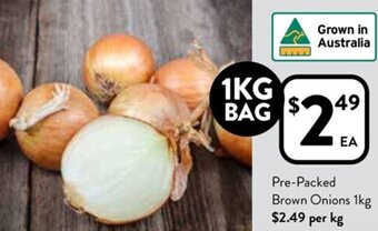 Foodworks Pre-Packed Brown Onions 1Kg offer