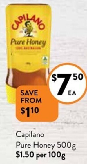 Foodworks Capilano Pure Honey 500g offer