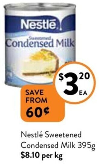 Foodworks Nestlé Sweetened Condensed Milk 395g offer