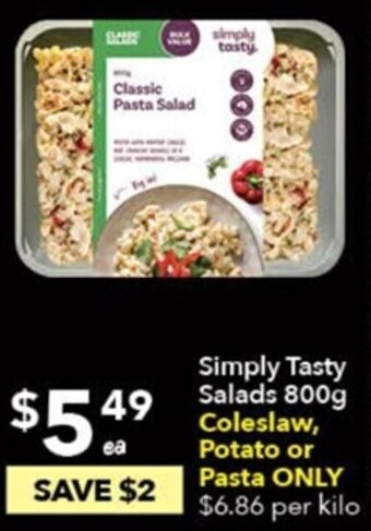 Ritchies Simply Tasty Salads 800g offer