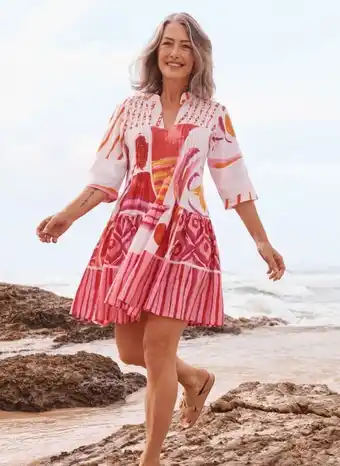 Myer Gordon smith border print cotton dress offer