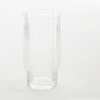 Mila ribbed clear highball glasses set of 4 by m.u.s.e.