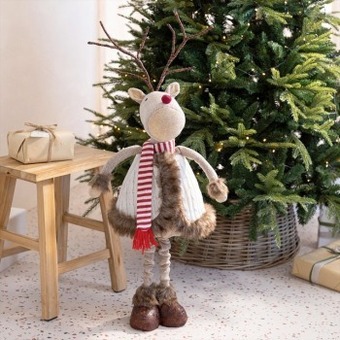 Pillow Talk Mrs rudi the reindeer standing decoration by habitat offer