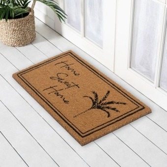 Home sweet home with palms doormat by habitat