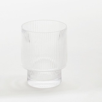 Pillow Talk Mila ribbed clear tumbler glasses set of 4 by m.u.s.e. offer