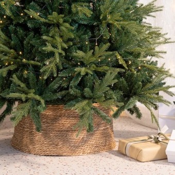 Pillow Talk Willow rattan tree skirt by habitat offer