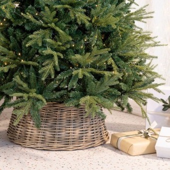 Pillow Talk Kubu rattan natural tree skirt by habitat offer