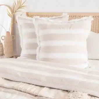 Pillow Talk Hyams natural chambray european pillowcase by habitat offer