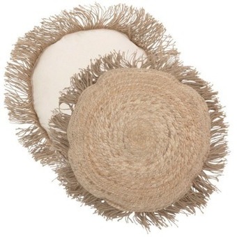 Pillow Talk Jute round cushion by habitat offer