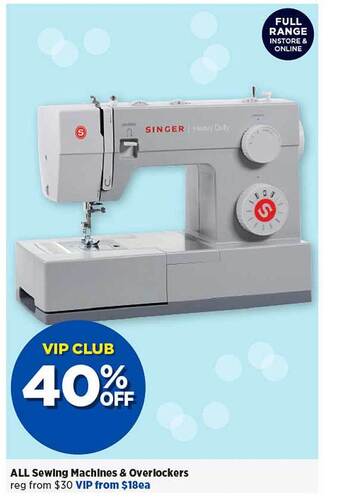 Spotlight All sewing machines & overlockers offer
