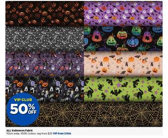 Spotlight All halloween fabric offer