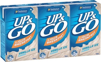 IGA Sanitarium up & go 3x250ml selected varieties offer
