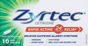 IGA Zyrtec rapid acting mini tablets 10 pack** offer