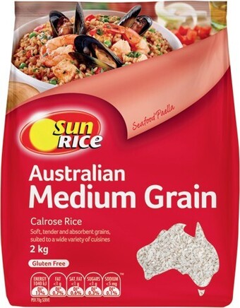 IGA Sunrice medium grain white or brown rice 2kg offer