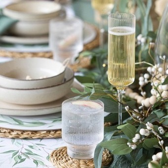 Mila ribbed clear tumbler glasses set of 4 by m.u.s.e.