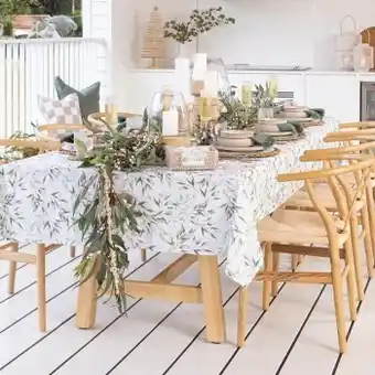 Christmas native leaf table cloth by m.u.s.e.