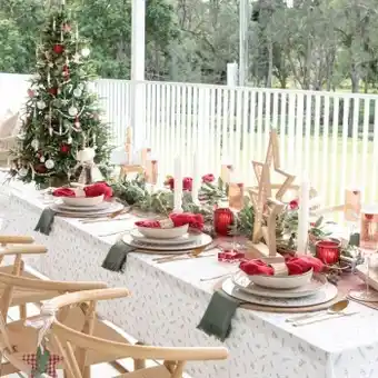 Pillow Talk Christmas holly berry table linen range by m.u.s.e. offer