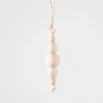 Christmas noelle natural beaded decoration by habitat