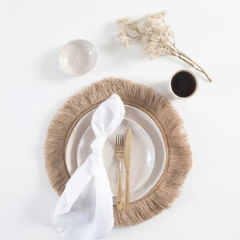 Pillow Talk Sahara natural placemat by habitat offer
