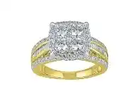 Bevilles Jewellery 18ct Yellow Gold 1.8ct Diamonds Ring offer