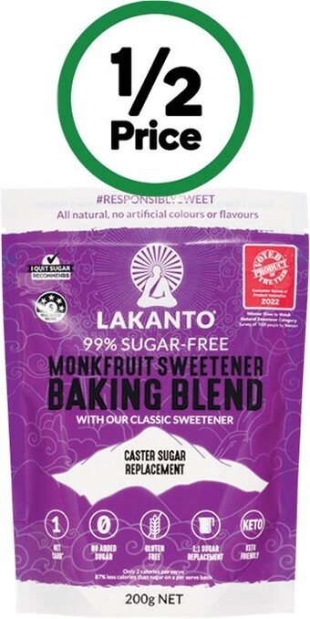 Lakanto baking monkfruit sweeteners 200g