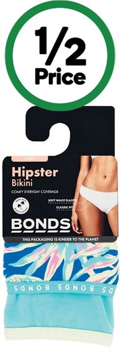 Woolworths Bonds ladies’ hipster bikini pk 2 offer