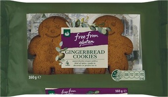 Woolworths Free from gluten gingerbread cookies 160g pk 4 offer