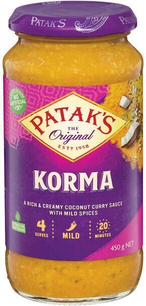 Woolworths Patak’s simmer sauce 450g offer