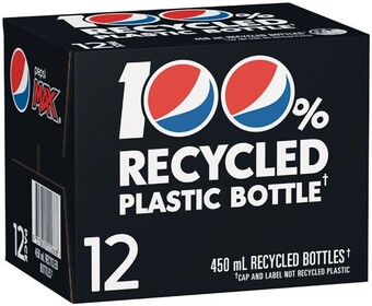 Woolworths Pepsi, passiona, solo, raspberry zero, mountain dew soft drink bottles 12 x 450ml offer
