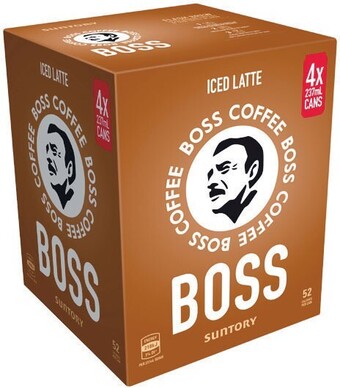 Woolworths Boss iced coffee 4 x 237ml offer