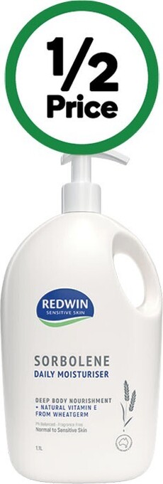 Woolworths Redwin sorbolene vitamin e 1.1 litre offer