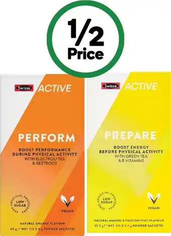 Woolworths Swisse active powder sticks prepare or perform pk 15~ offer