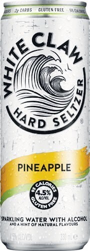 White claw seltzer pineapple cans 4x330ml