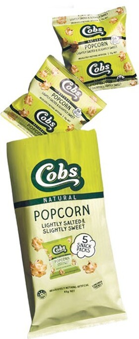 Woolworths Cobs popcorn lightly salted slightly sweet gluten free pk 5 offer