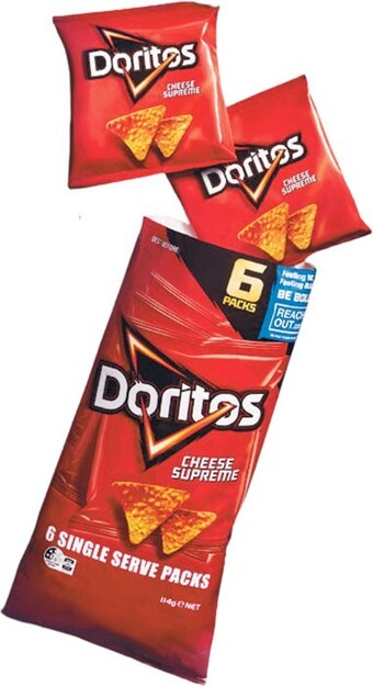 Woolworths Doritos corn chips multipack cheese supreme pk 6 offer
