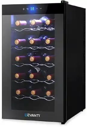 Woolworths Devanti 18 bottles wine cooler thermoelectric fridge – black offer