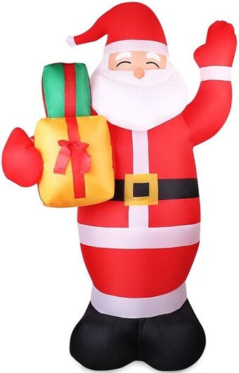 Woolworths Jingle jollys 2.4m christmas inflatable santa outdoor xmas light decor offer