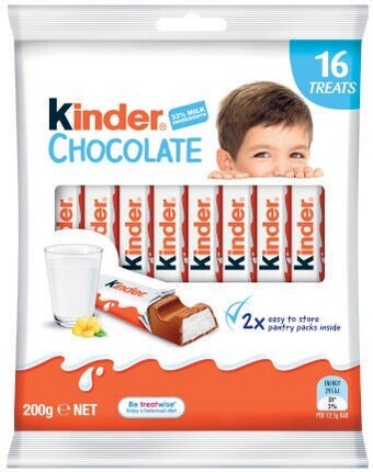 Coles Kinder sharepack 16 pack 200g offer