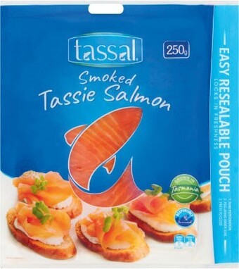 Coles Tassal tasmanian sliced smoked salmon 250g offer
