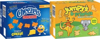 Coles Cheezels or jumpy's & friends crackers 135g-140g offer