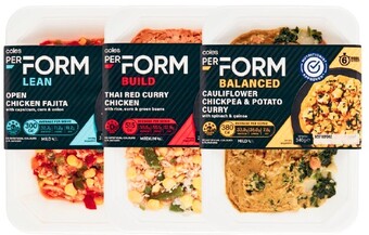Coles Coles perform frozen meal 330g-340g offer