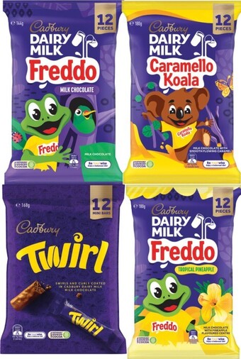 Coles Cadbury sharepacks 144g-180g offer
