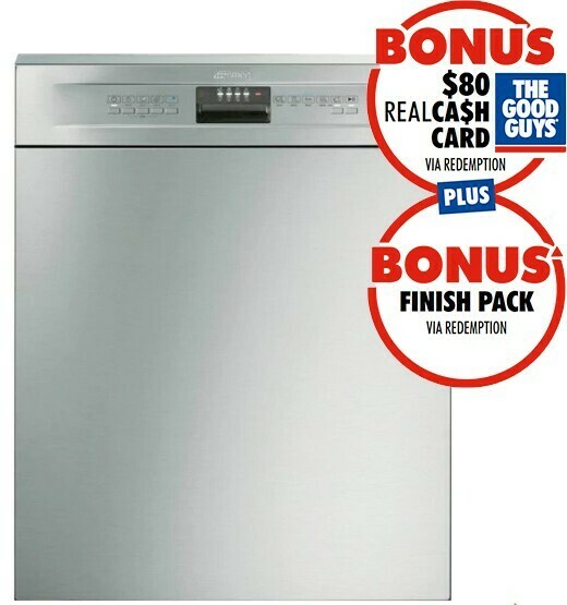 Smeg UnderBench Dishwasher Stainless Steel offer at The Good Guys