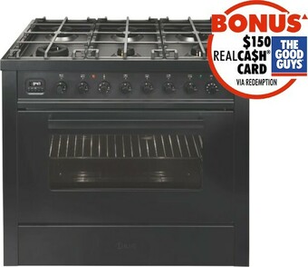 The Good Guys ILVE 90cm Dual Fuel Upright Cooker - Graphite offer