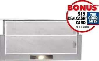 The Good Guys Artusi 90cm Slideout Rangehood offer